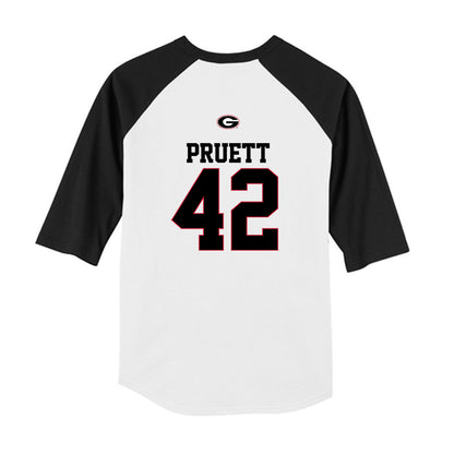 Georgia - NCAA Baseball : Brad Pruett - USA Raglan Youth Raglan T-Shirt-1