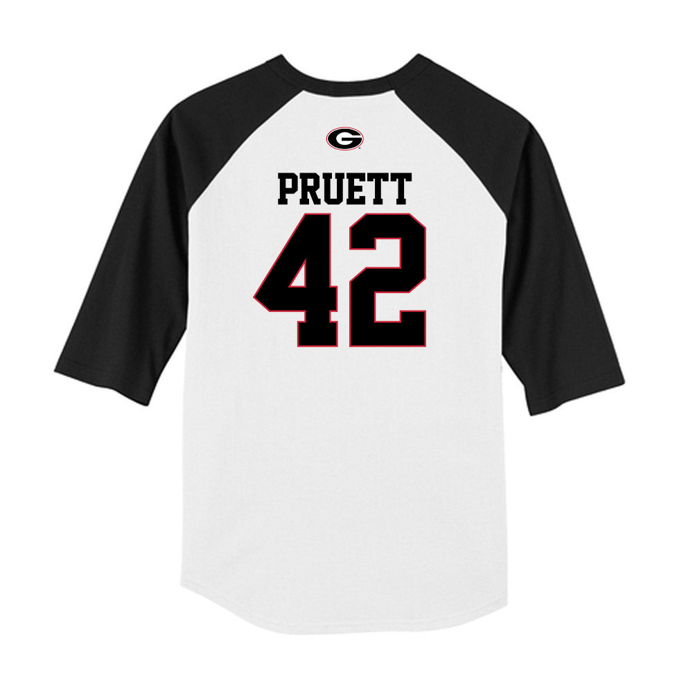Georgia - NCAA Baseball : Brad Pruett - USA Raglan Raglan Shirt-1