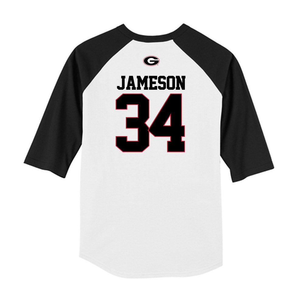Georgia - NCAA Baseball : Caleb Jameson - USA Raglan Raglan Shirt-1