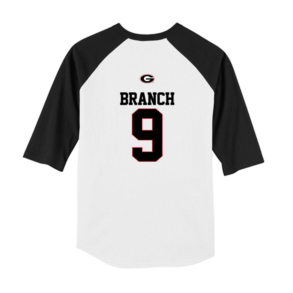 Georgia - NCAA Baseball : Kolby Branch - USA Raglan Youth Raglan T-Shirt-1