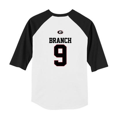 Georgia - NCAA Baseball : Kolby Branch - USA Raglan Youth Raglan T-Shirt-1