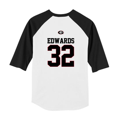 Georgia - NCAA Baseball : Grant Edwards - USA Raglan Youth Raglan T-Shirt-1