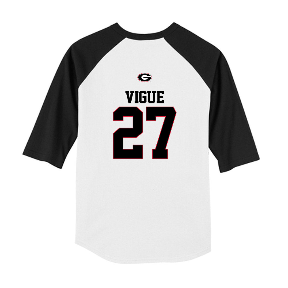 Georgia - NCAA Baseball : Dylan Vigue - USA Raglan Youth Raglan T-Shirt-1