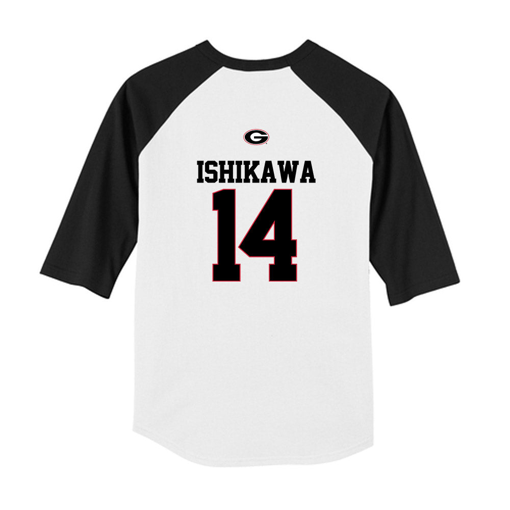 Georgia - NCAA Baseball : Kenny Ishikawa - USA Raglan Youth Raglan T-Shirt-1