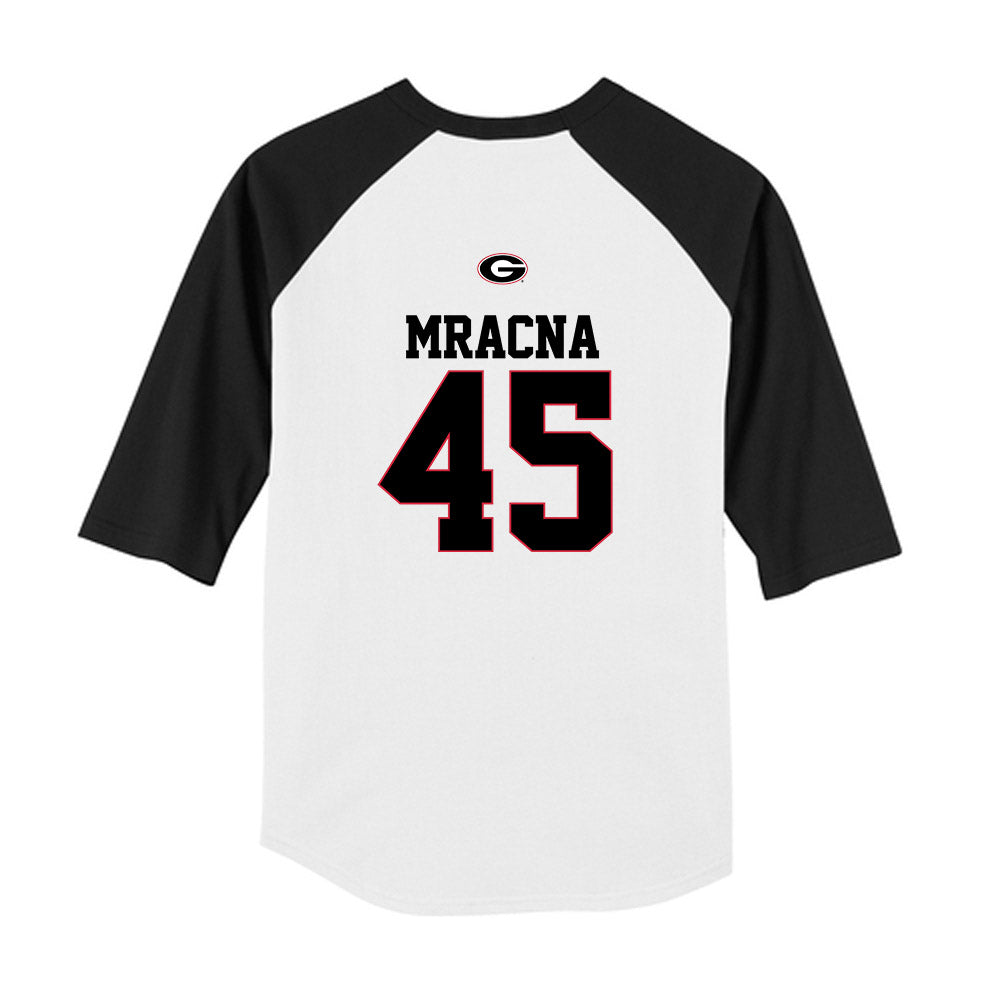 Georgia - NCAA Baseball : Christian Mracna - USA Raglan Youth Raglan T-Shirt-1