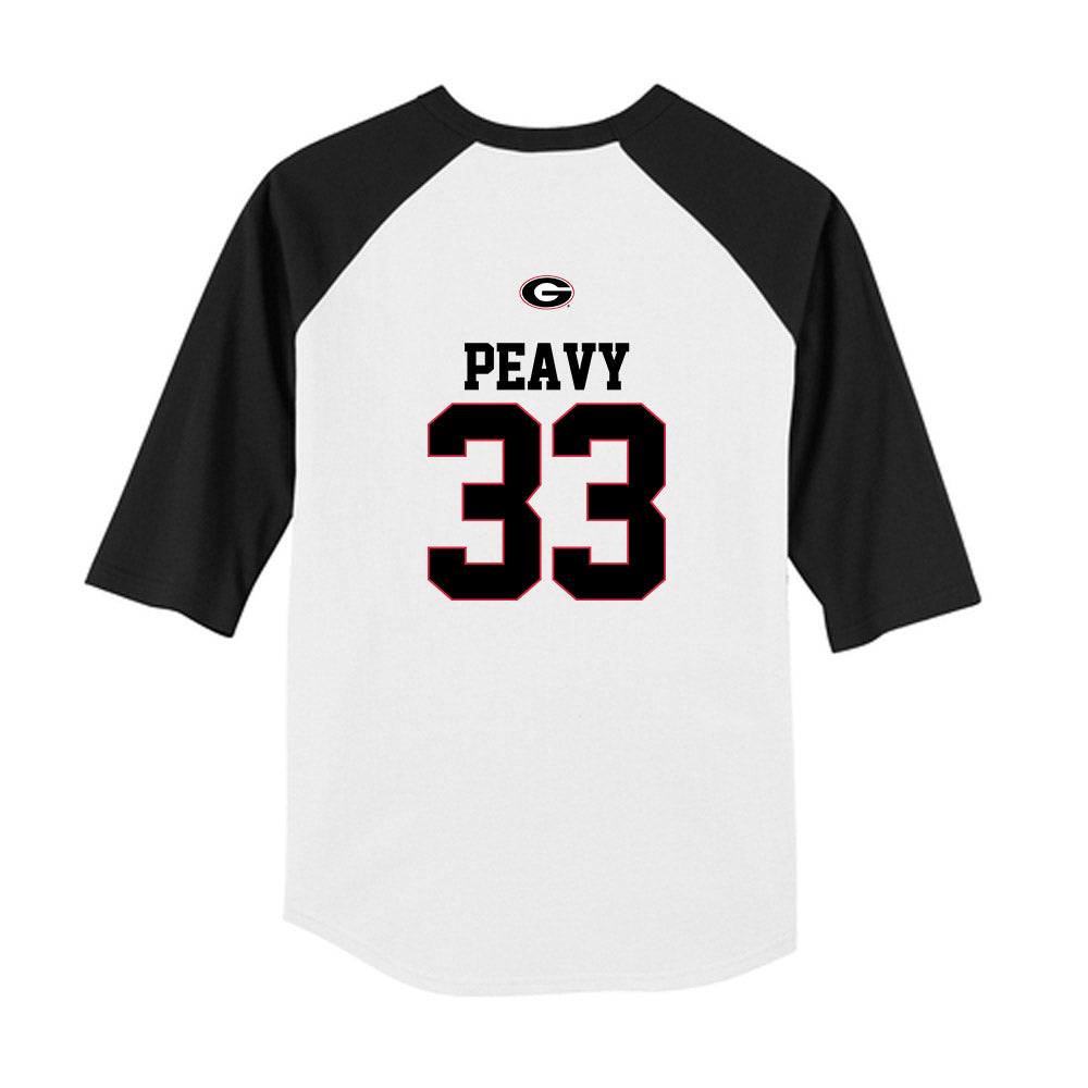 Georgia - NCAA Baseball : Jackson Peavy - USA Raglan Youth Raglan T-Shirt-1