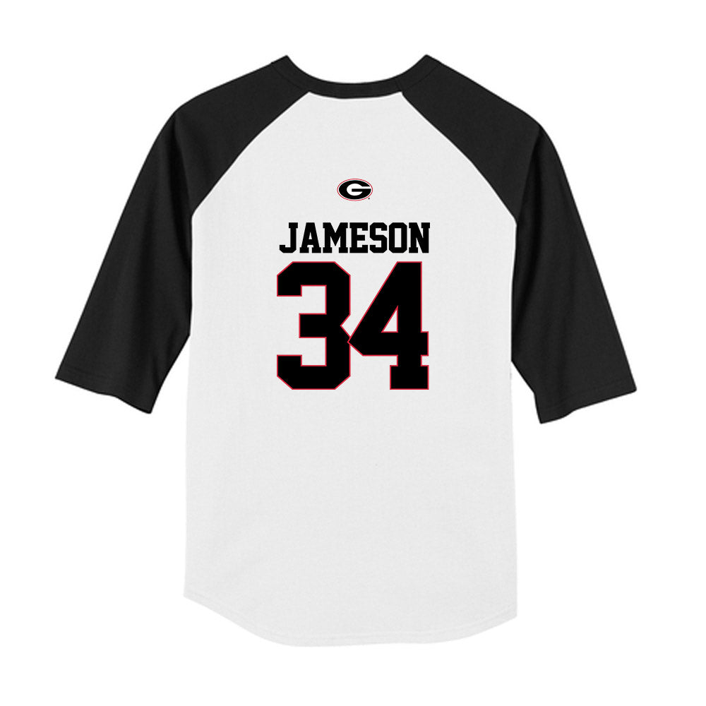 Georgia - NCAA Baseball : Caleb Jameson - USA Raglan Youth Raglan T-Shirt-1