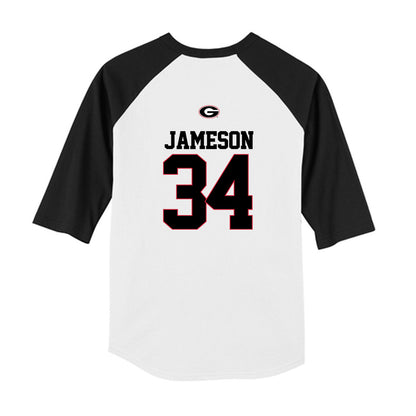 Georgia - NCAA Baseball : Caleb Jameson - USA Raglan Youth Raglan T-Shirt-1
