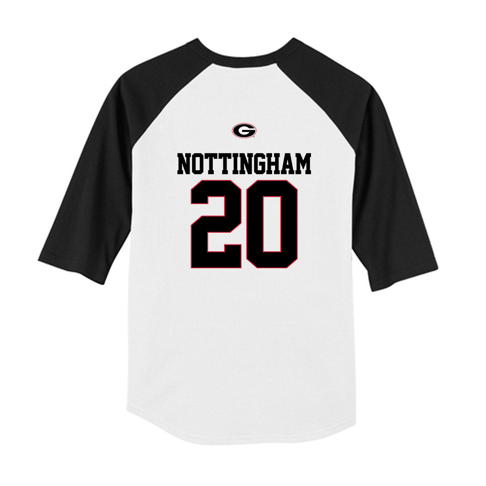 Georgia - NCAA Baseball : Joe Nottingham - USA Raglan Youth Raglan T-Shirt-1
