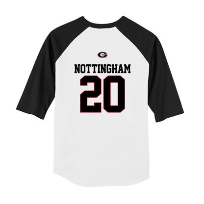 Georgia - NCAA Baseball : Joe Nottingham - USA Raglan Youth Raglan T-Shirt-1