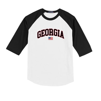 Georgia - NCAA Baseball : Daniel Jackson - USA Raglan Youth Raglan T-Shirt-0