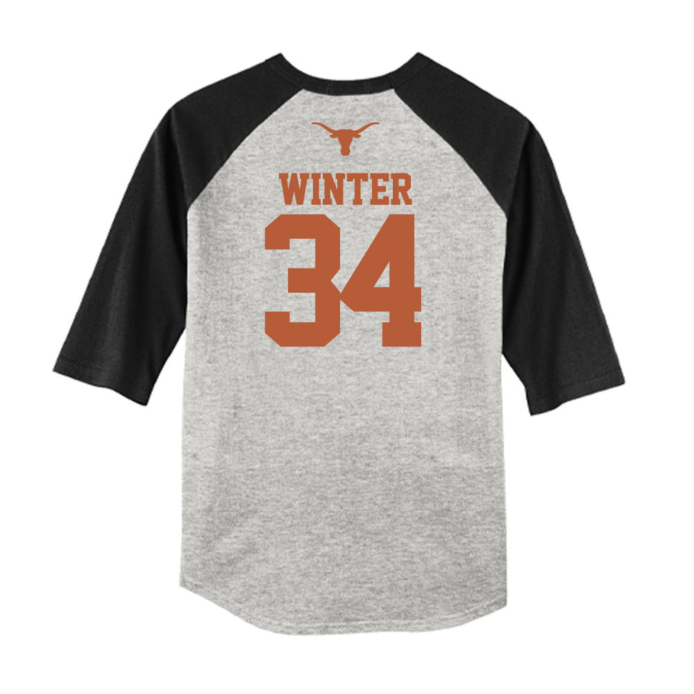 Texas - NCAA Baseball : Michael Winter - USA Raglan Raglan Shirt-1