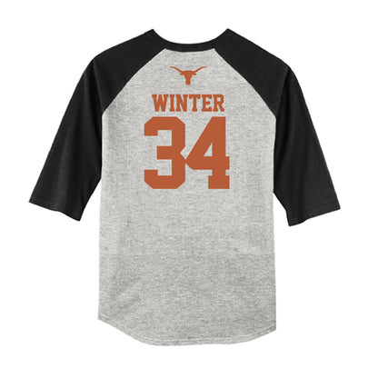 Texas - NCAA Baseball : Michael Winter - USA Raglan Raglan Shirt-1