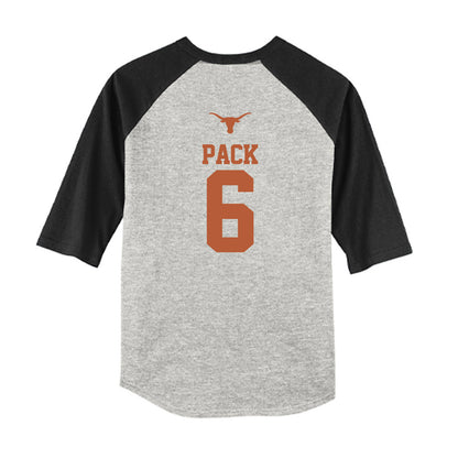 Texas - NCAA Baseball : Anthony Pack - USA Raglan Youth Raglan T-Shirt-1