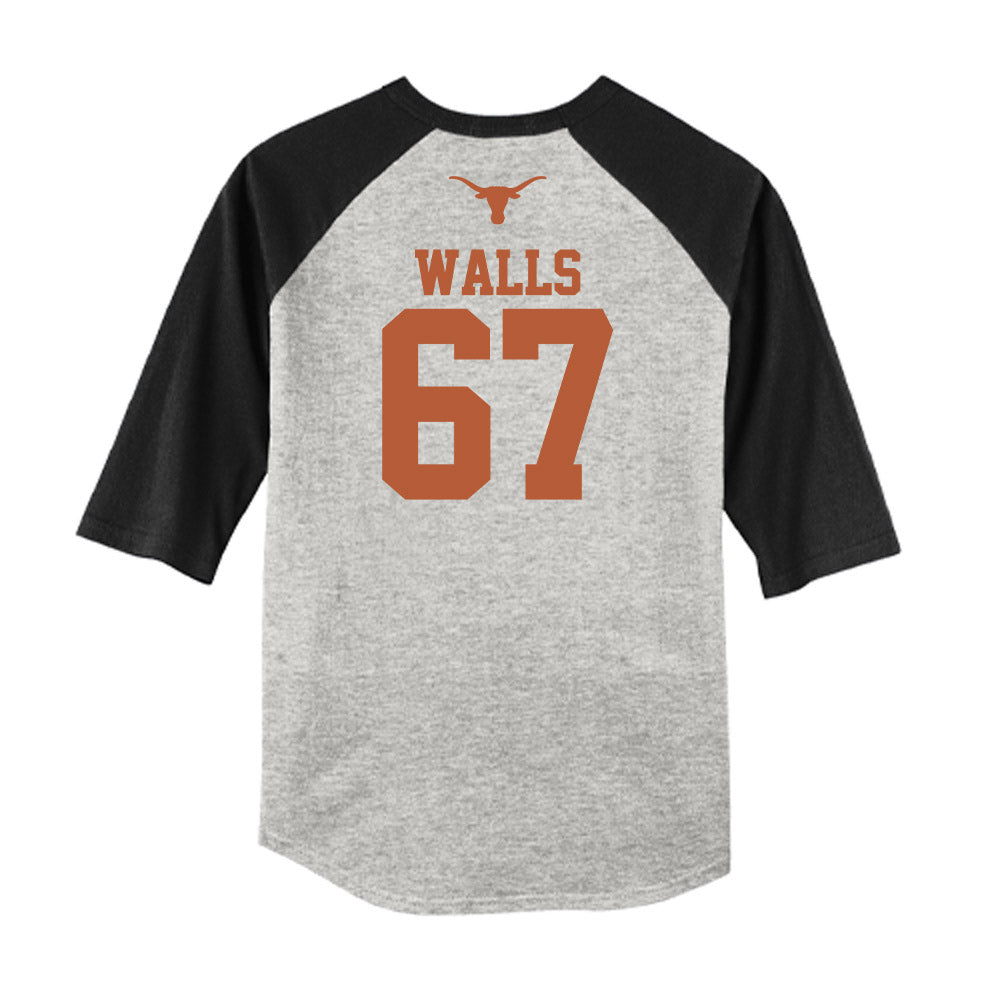 Texas - NCAA Baseball : Brody Walls - USA Raglan Raglan Shirt-1