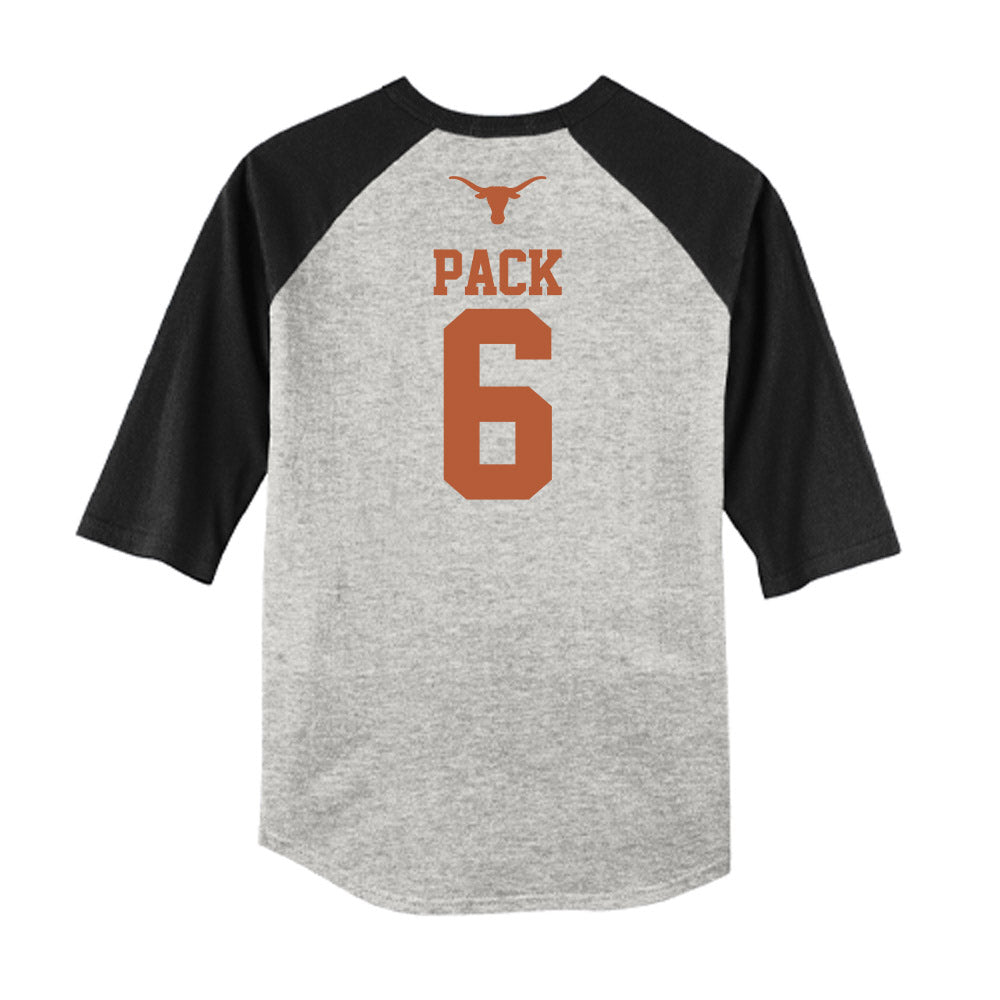 Texas - NCAA Baseball : Anthony Pack - USA Raglan Raglan Shirt-1