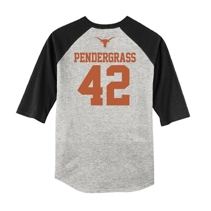 Texas - NCAA Baseball : Dariyan Pendergrass - USA Raglan Raglan Shirt-1