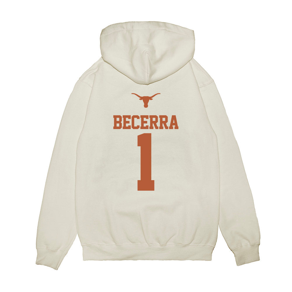 Texas - NCAA Baseball : Temo Becerra - USA Raglan Premium Hooded Sweatshirt-1