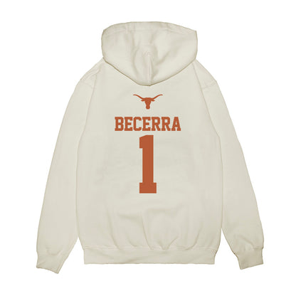 Texas - NCAA Baseball : Temo Becerra - USA Raglan Premium Hooded Sweatshirt-1