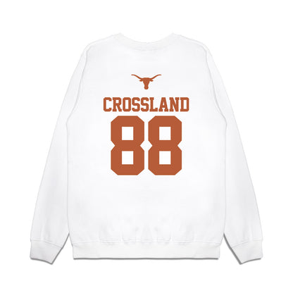 Texas - NCAA Baseball : Brett Crossland - USA Raglan Premium Crewneck Sweatshirt-1