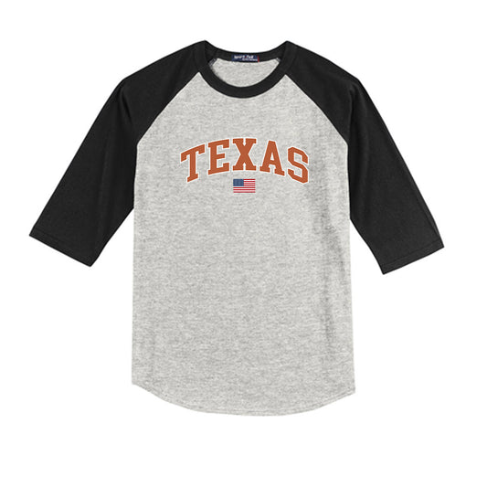 Texas - NCAA Baseball : Bryce Krenek - USA Raglan Youth Raglan T-Shirt-0