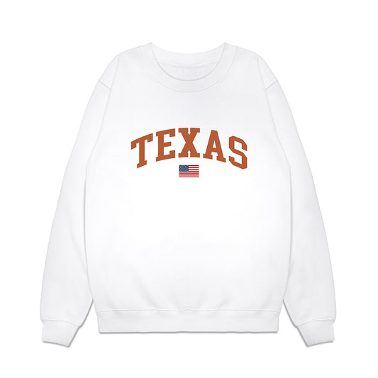 Texas - NCAA Baseball : Trent Maybin - USA Raglan Premium Crewneck Sweatshirt-0