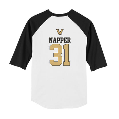 Vanderbilt - NCAA Baseball : Jameson Napper - USA Youth Raglan T-Shirt-1