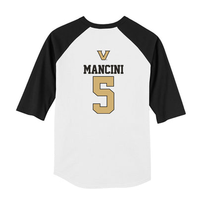 Vanderbilt - NCAA Baseball : Mike Mancini - USA Youth Raglan T-Shirt-1