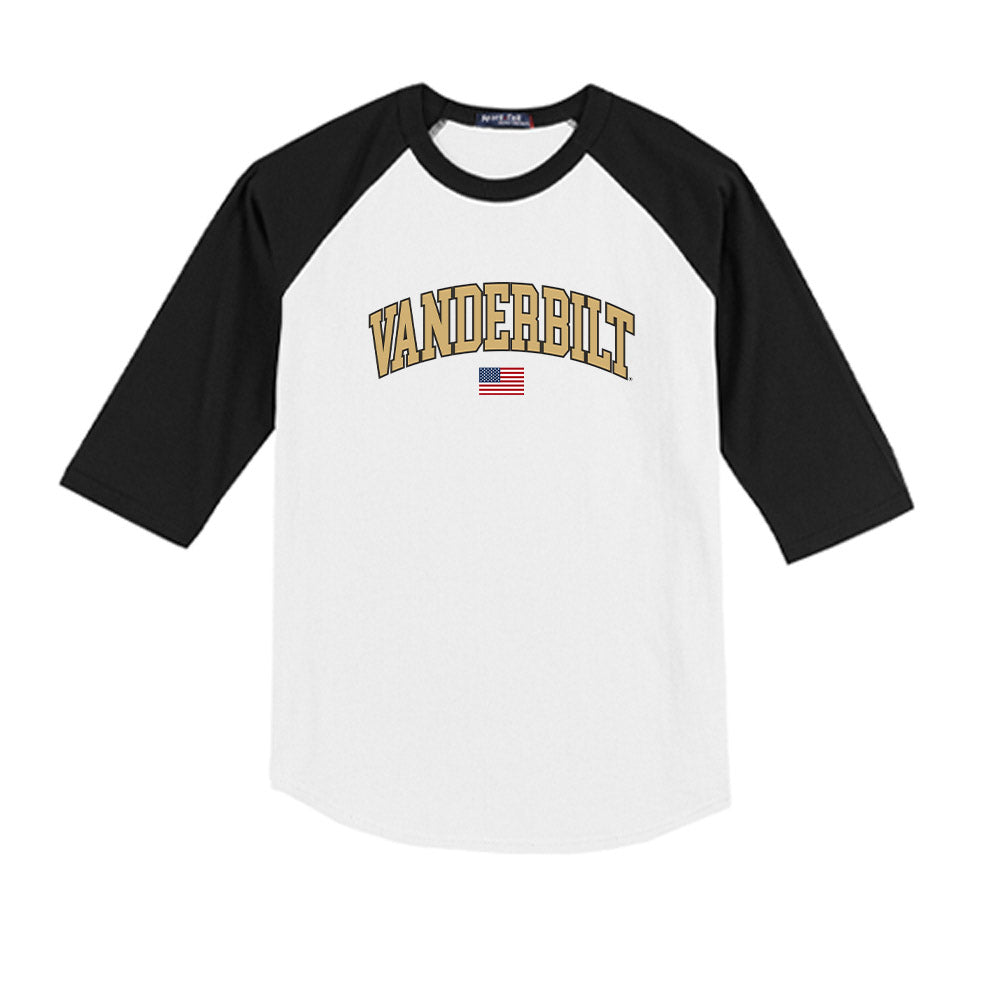 Vanderbilt - NCAA Baseball : Hudson Barton - USA Youth Raglan T-Shirt-0