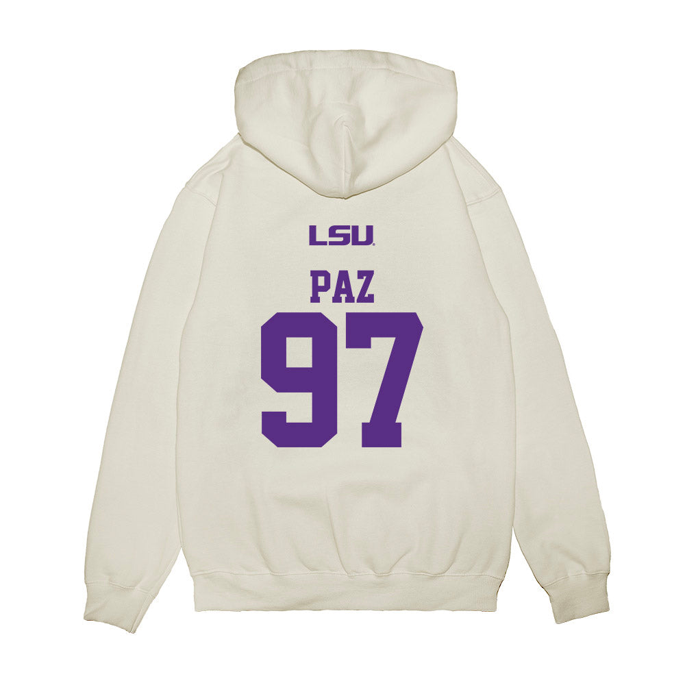 LSU - NCAA Baseball : Marcos Paz - USA Premium Hooded Sweatshirt-1