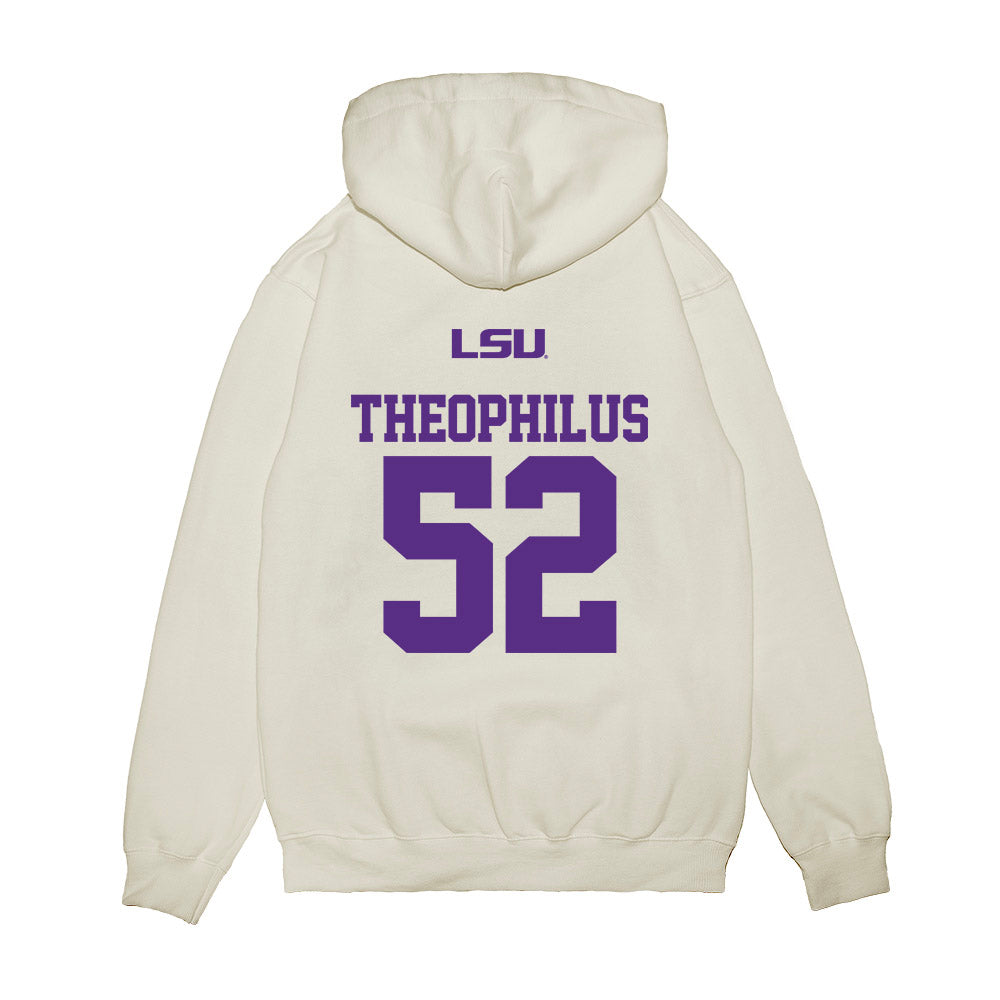 LSU - NCAA Baseball : Zion Theophilus - USA Premium Hooded Sweatshirt-1