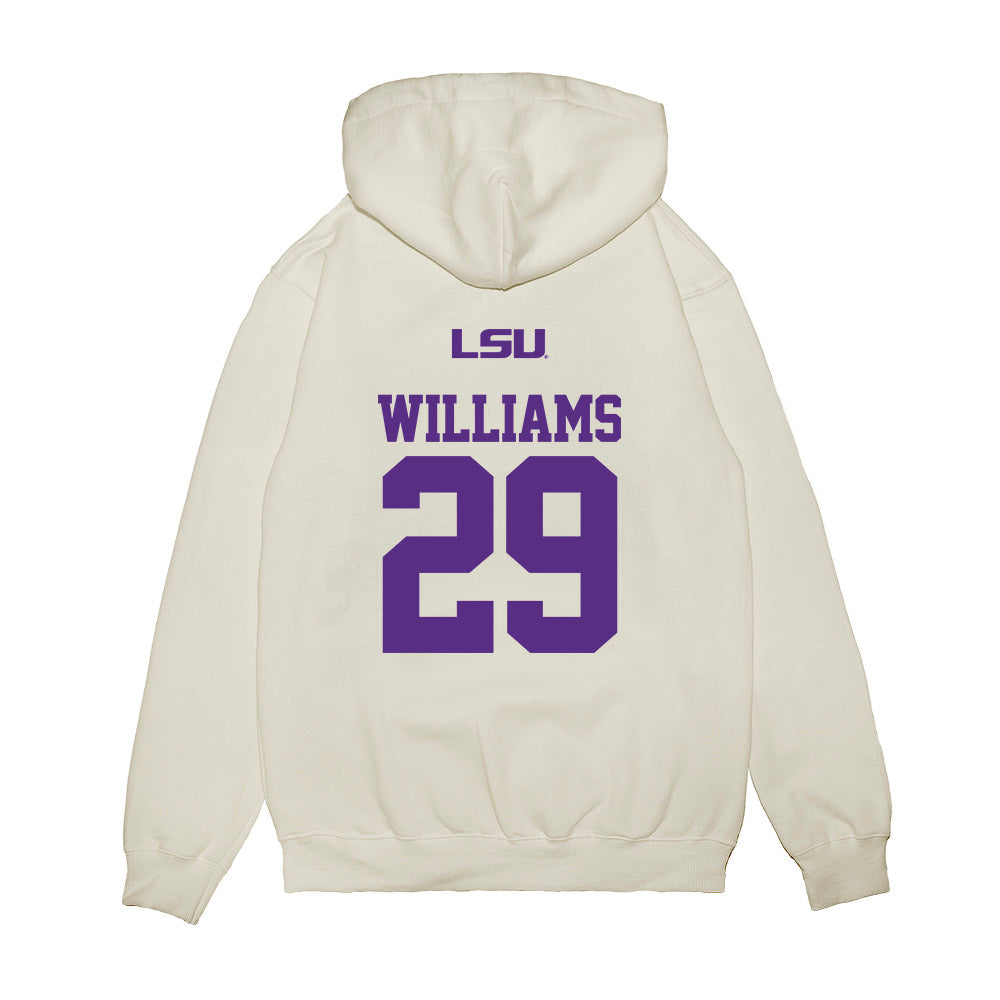 LSU - NCAA Baseball : Cooper Williams - USA Premium Hooded Sweatshirt-1