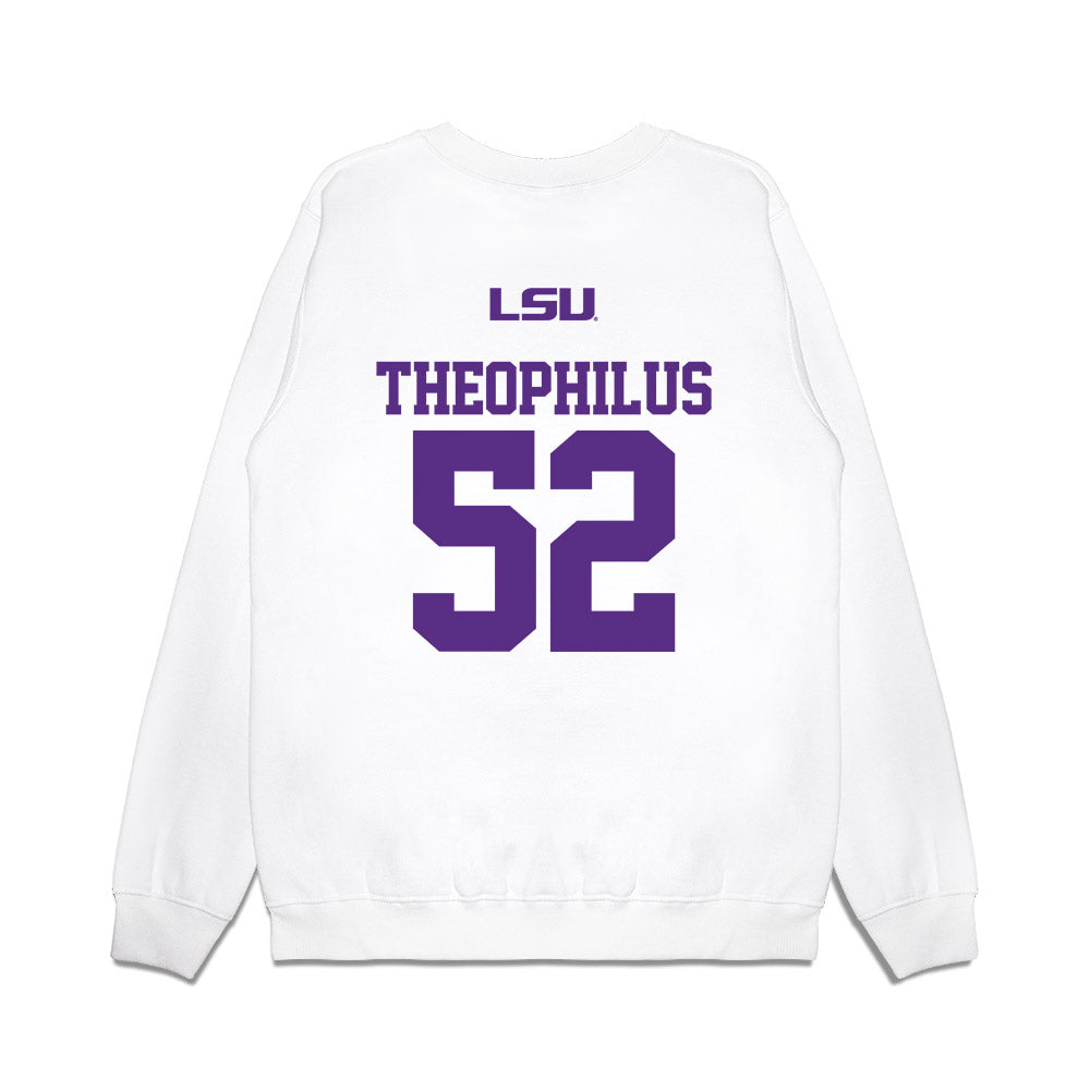 LSU - NCAA Baseball : Zion Theophilus - USA Premium Crewneck Sweatshirt-1