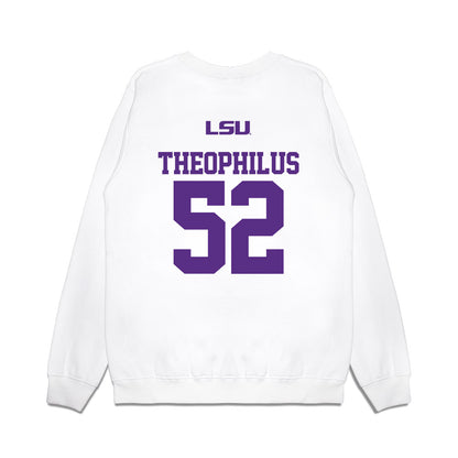 LSU - NCAA Baseball : Zion Theophilus - USA Premium Crewneck Sweatshirt-1