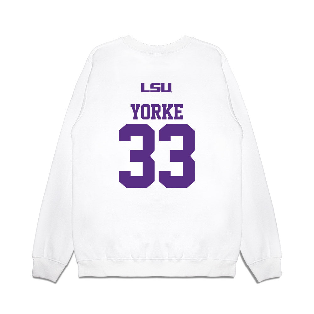 LSU - NCAA Baseball : Zach Yorke - USA Premium Crewneck Sweatshirt-1