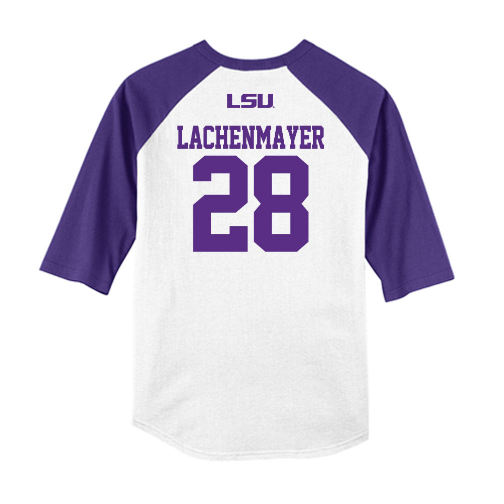 LSU - NCAA Baseball : Danny Lachenmayer - USA Raglan Shirt-1