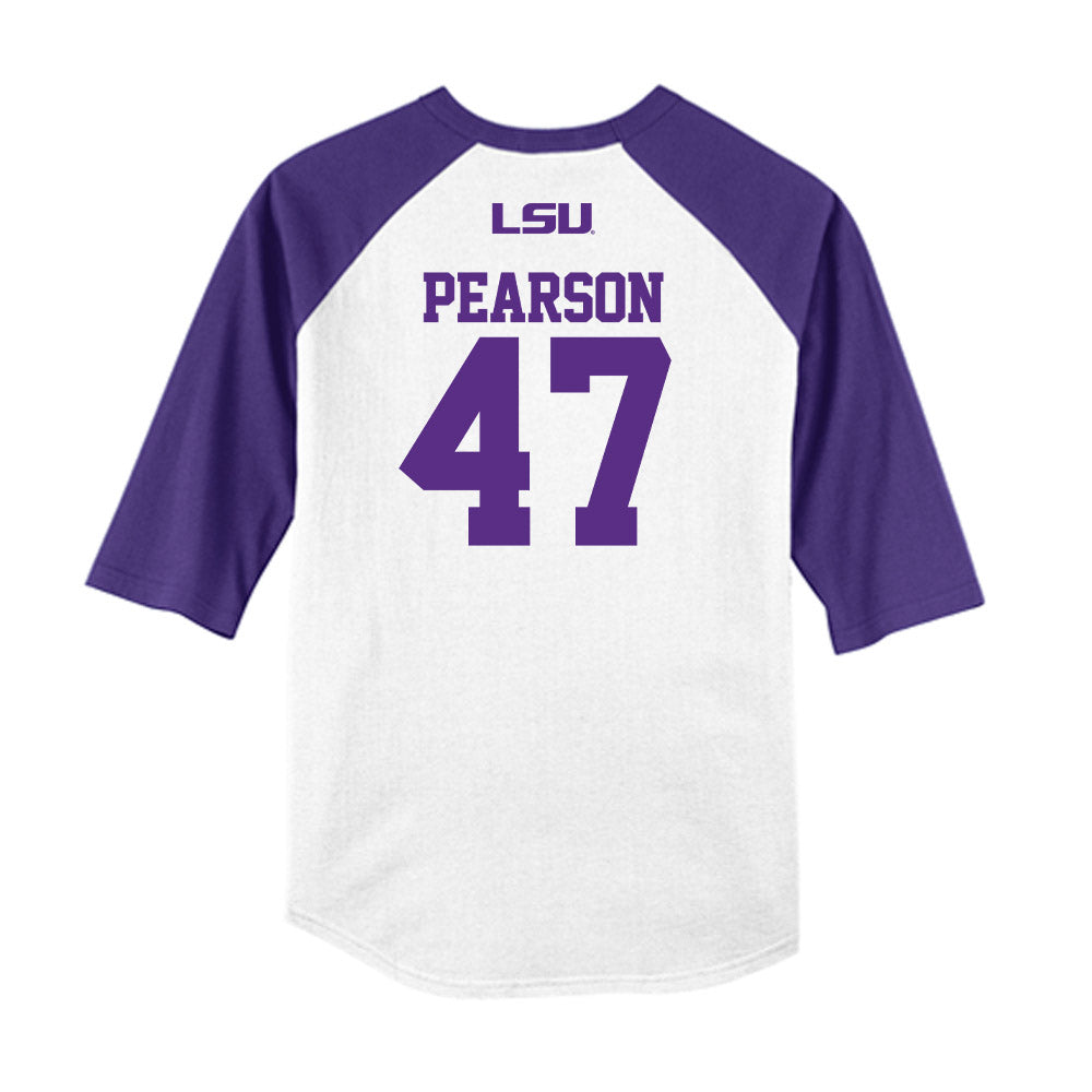 LSU - NCAA Baseball : John Pearson - USA Raglan Shirt-1