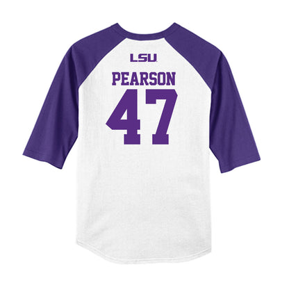 LSU - NCAA Baseball : John Pearson - USA Raglan Shirt-1