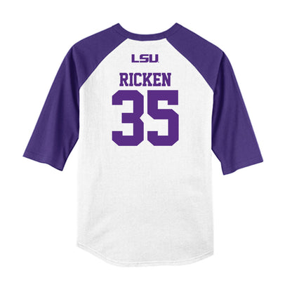 LSU - NCAA Baseball : Reagan Ricken - USA Raglan Shirt-1