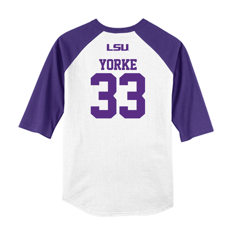 LSU - NCAA Baseball : Zach Yorke - USA Raglan Shirt-1