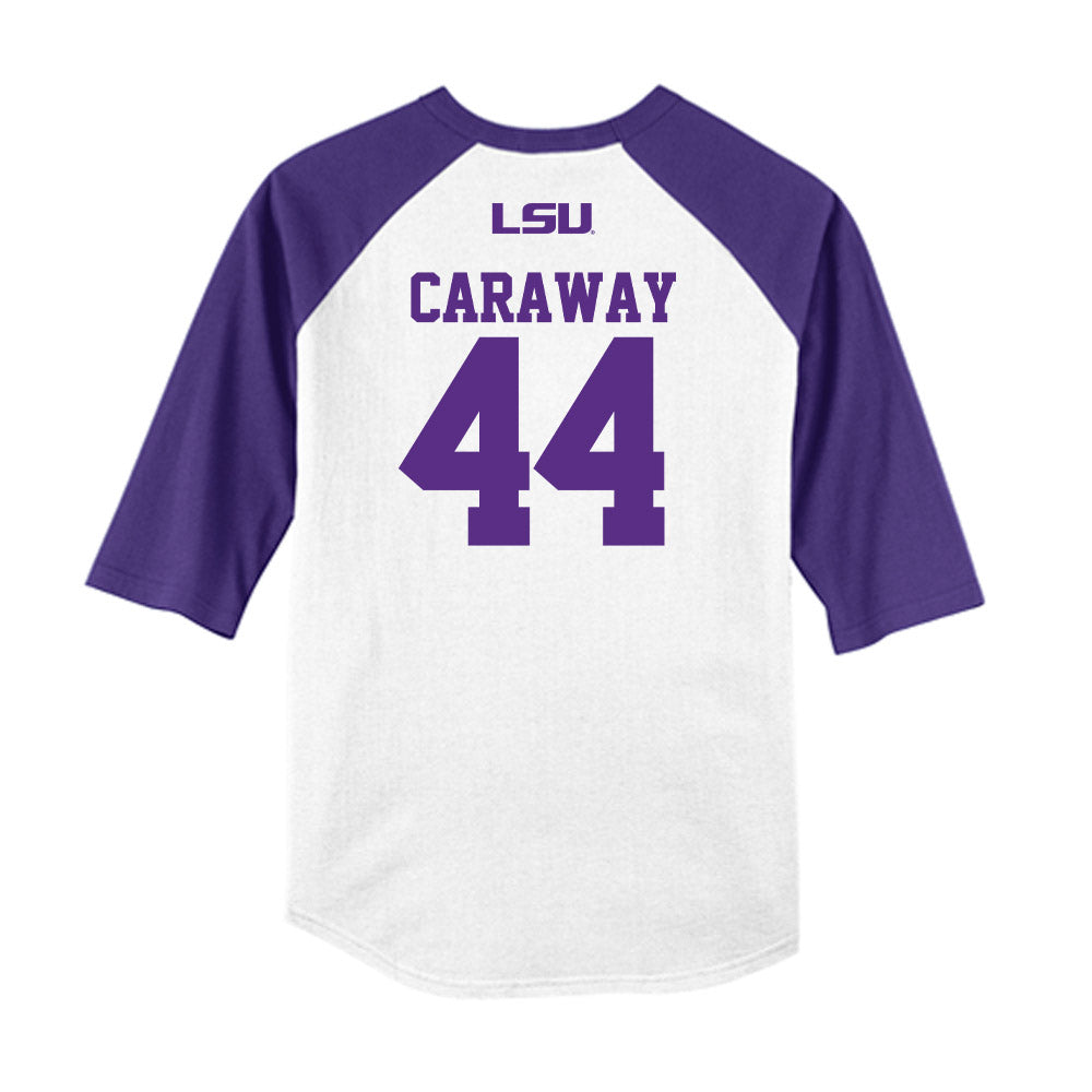 LSU - NCAA Baseball : Trent Caraway - USA Raglan Shirt-1