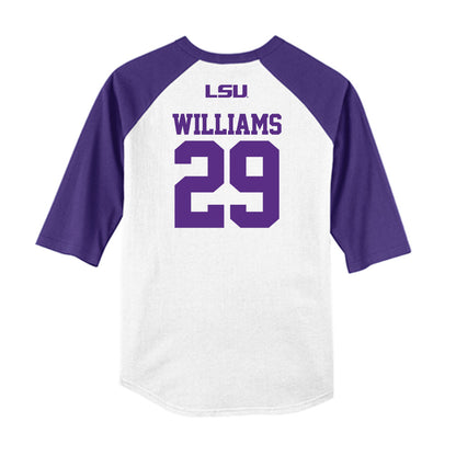 LSU - NCAA Baseball : Cooper Williams - USA Raglan Shirt-1