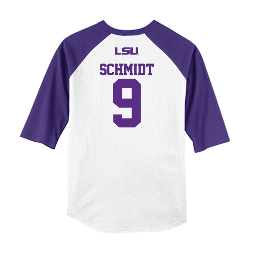LSU - NCAA Baseball : William Schmidt - USA Raglan Shirt-1