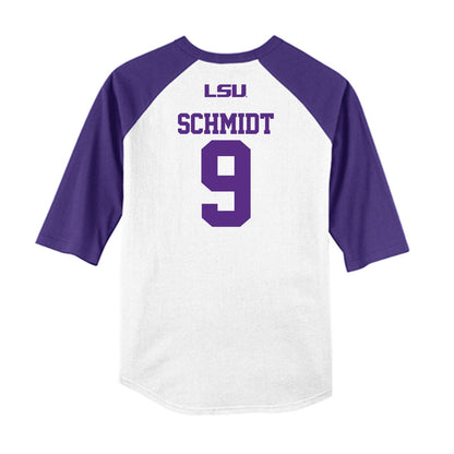 LSU - NCAA Baseball : William Schmidt - USA Raglan Shirt-1