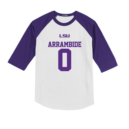 LSU - NCAA Baseball : Cade Arrambide - USA Youth Raglan T-Shirt-0
