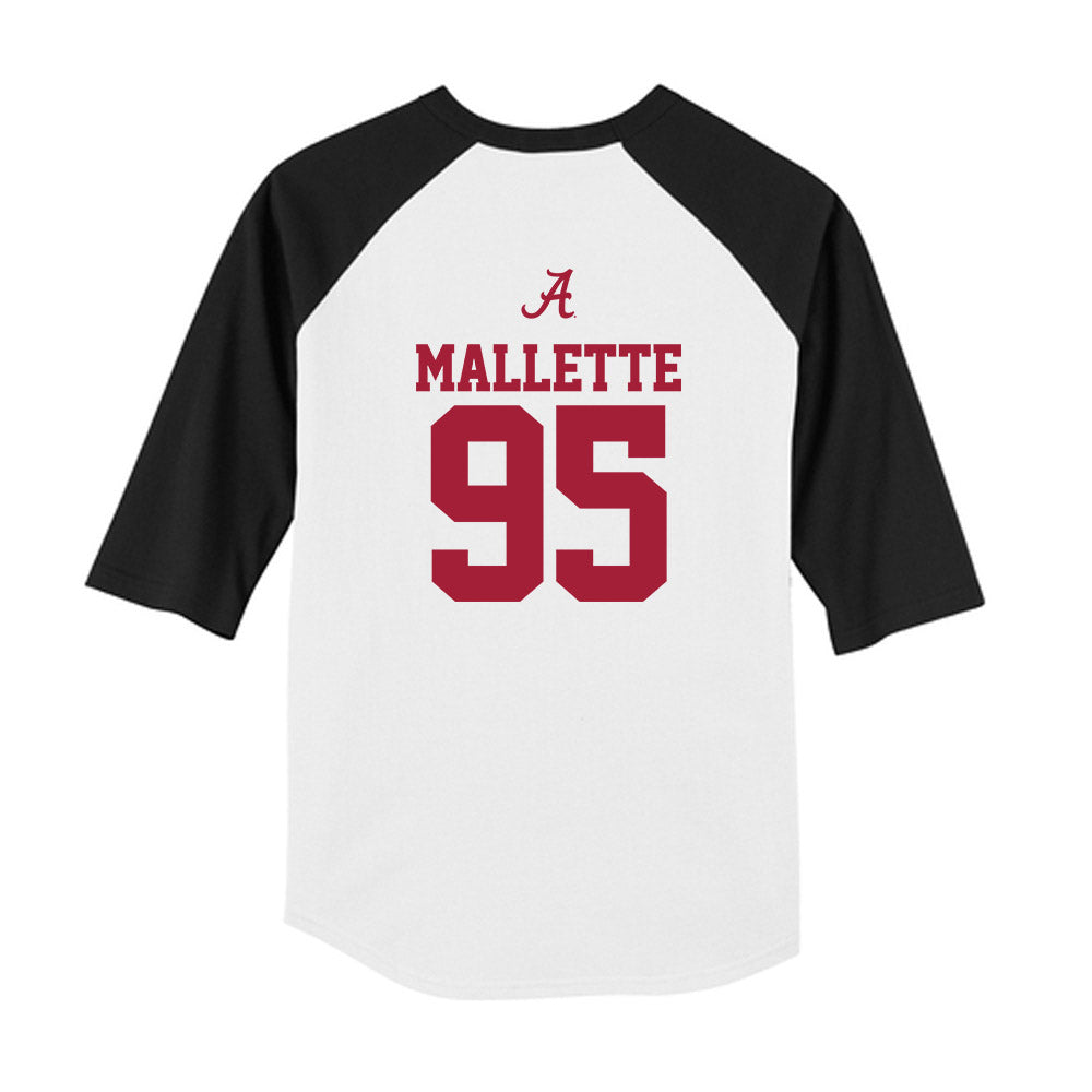 Alabama - NCAA Men's Basketball : Houston Mallette - USA Raglan Youth Raglan T-Shirt-1