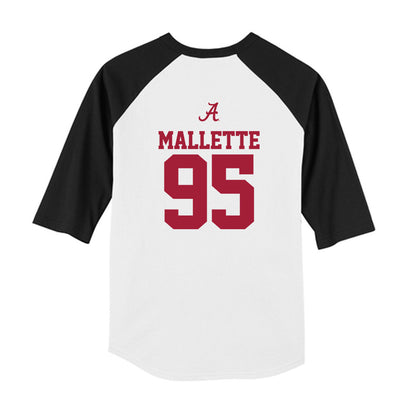 Alabama - NCAA Men's Basketball : Houston Mallette - USA Raglan Youth Raglan T-Shirt-1