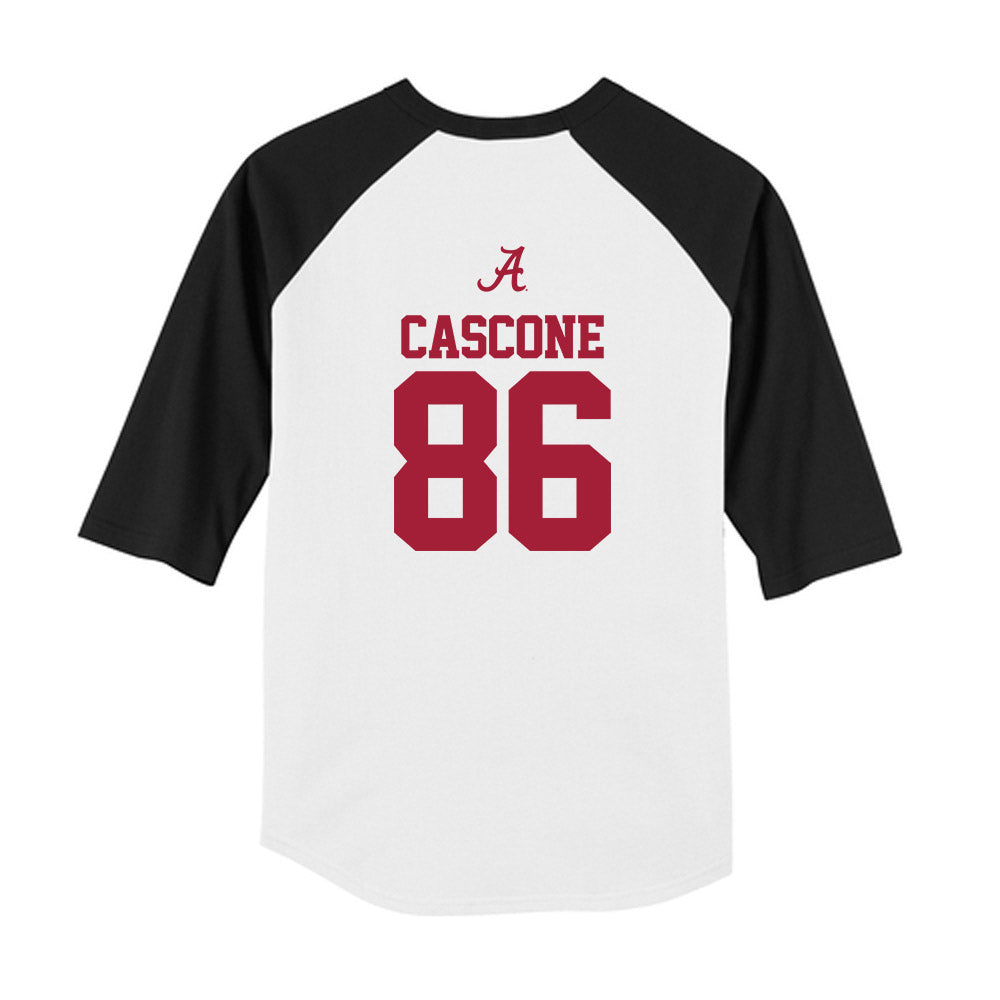 Alabama - NCAA Football : Jude Cascone - USA Raglan Youth Raglan T-Shirt-1
