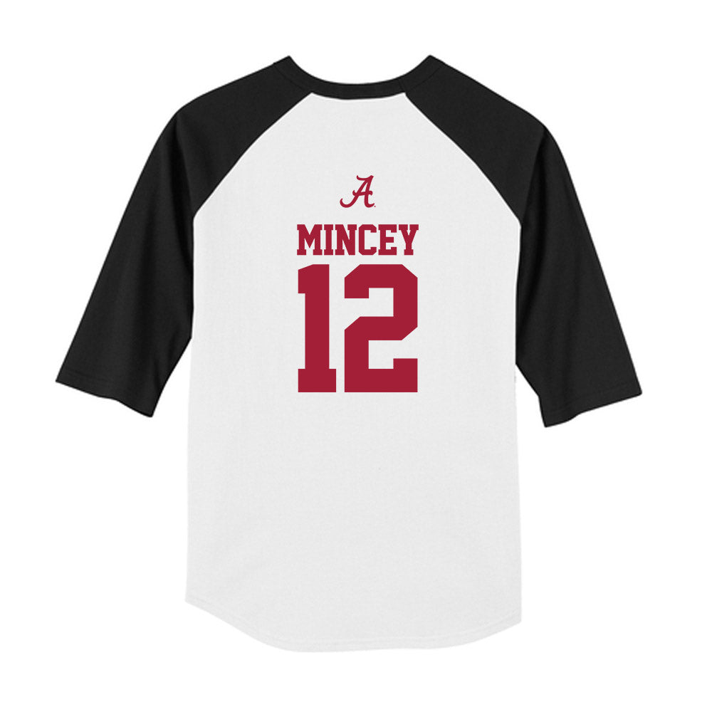 Alabama - NCAA Football : Zavier Mincey - USA Raglan Youth Raglan T-Shirt-1