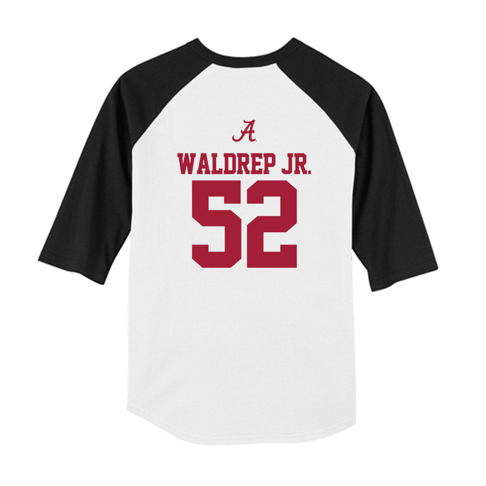Alabama - NCAA Football : Mal Waldrep Jr. - USA Raglan Youth Raglan T-Shirt-1